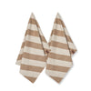 Theedoeken Set van 2 Recycled Cotton Beige Candy