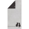 Douchelaken Cute Cats Platin-Basalt 80x150 cm