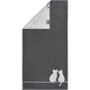 Douchelaken Cute Cats Basalt-Platin 80x150 cm