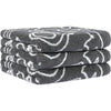 3 x Handdoeken Cats Basalt-Platin 50x100 cm